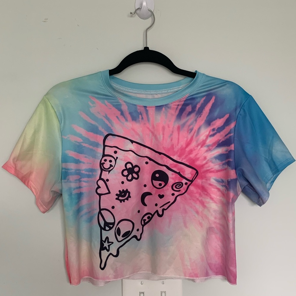Symbols Tie Dye Crop Top